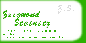 zsigmond steinitz business card